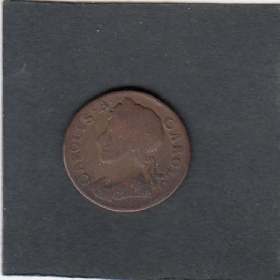 Beschrijving: Farthing CAROLUS